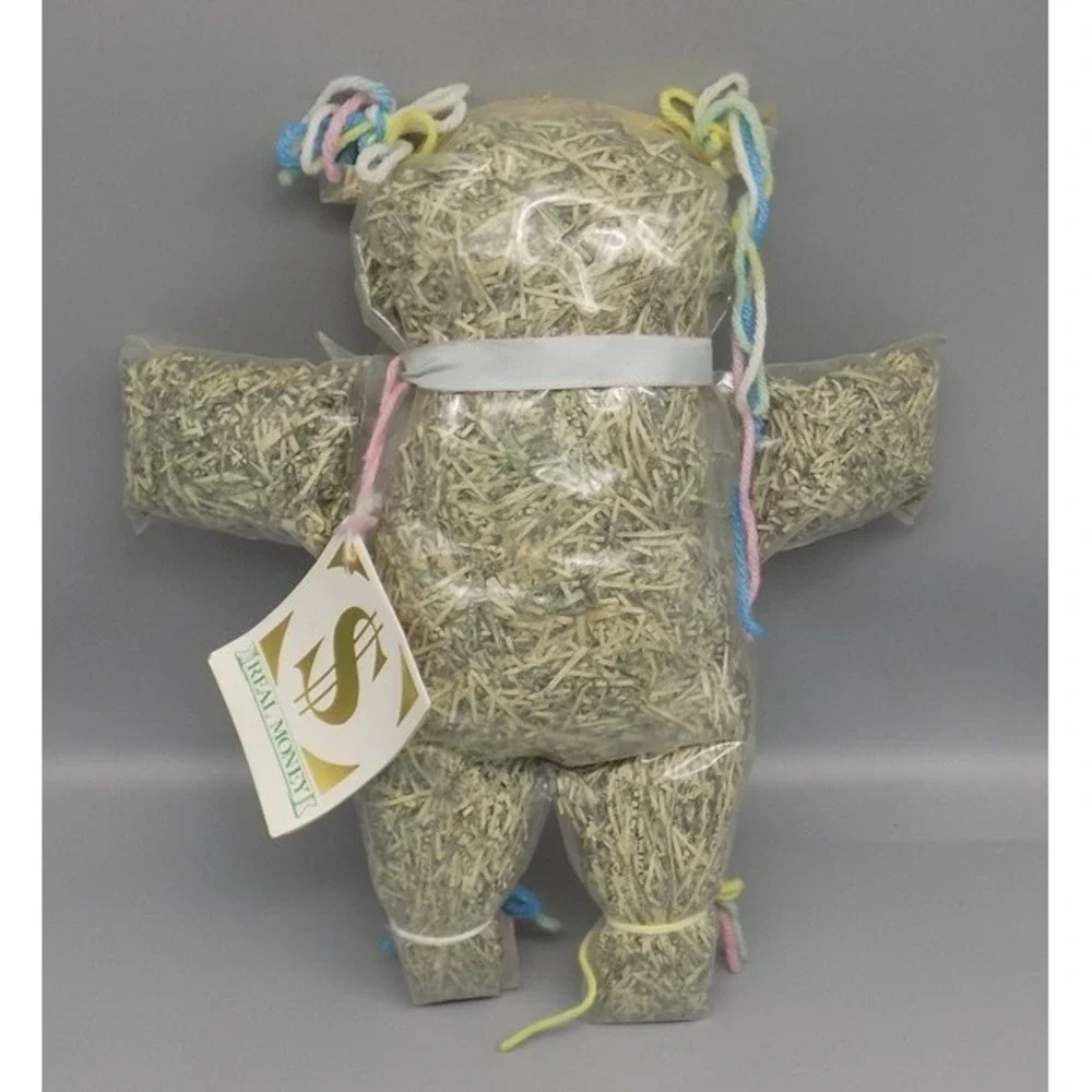 Shredded U. S. Currency Plastic Doll From Dollar Bills Destroyed Cash Patch